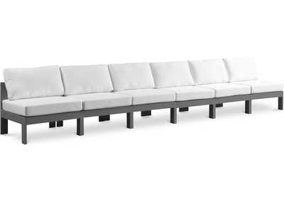 Image for Nizuc White Water Resistant Fabric Outdoor Patio Modular Sofa