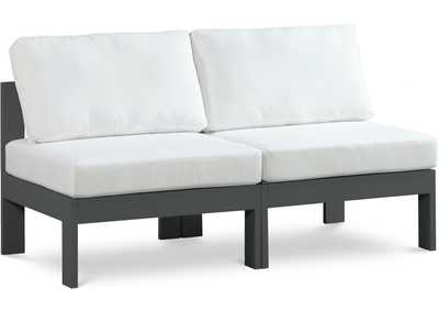 Image for Nizuc White Water Resistant Fabric Outdoor Patio Modular Sofa