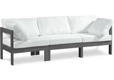 Image for Nizuc White Water Resistant Fabric Outdoor Patio Modular Sofa