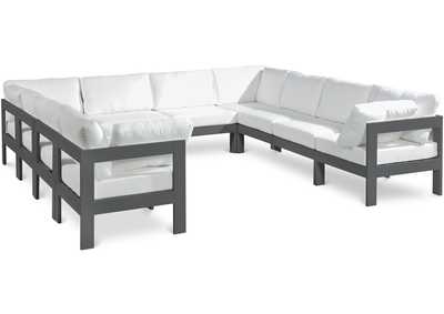 Image for Nizuc White Water Resistant Fabric Outdoor Patio Modular Sectional