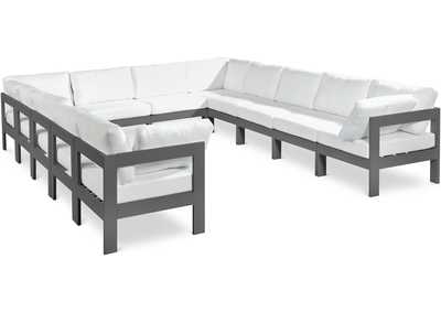 Image for Nizuc White Water Resistant Fabric Outdoor Patio Modular Sectional