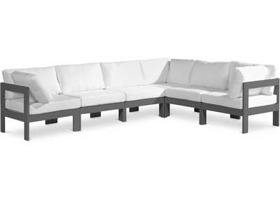 Image for Nizuc White Water Resistant Fabric Outdoor Patio Modular Sectional