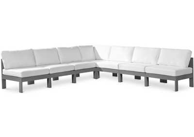 Image for Nizuc White Water Resistant Fabric Outdoor Patio Modular Sectional