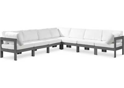 Image for Nizuc White Water Resistant Fabric Outdoor Patio Modular Sectional