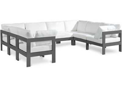 Image for Nizuc White Water Resistant Fabric Outdoor Patio Modular Sectional