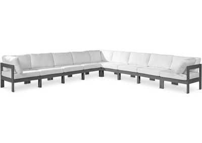 Image for Nizuc White Water Resistant Fabric Outdoor Patio Modular Sectional