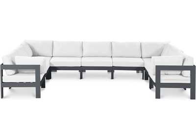 Image for Nizuc White Water Resistant Fabric Outdoor Patio Modular Sectional