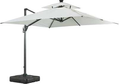 Nizuc White Waterproof Fabric Adjustable Outdoor Umbrella