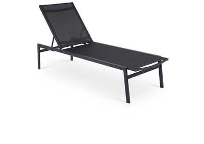 Image for Santorini Black Resilient Mesh Waterproof Fabric Outdoor Patio Aluminum Mesh Chaise Lounge Chair