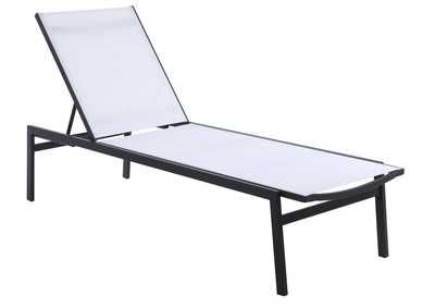Image for Santorini White Resilient Mesh Waterproof Fabric Outdoor Patio Aluminum Mesh Chaise Lounge Chair
