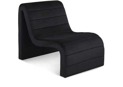 Image for Ivy Black Velvet Accent Chair