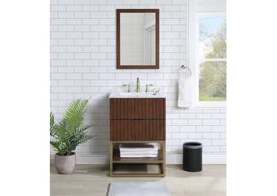 Monad Walnut Bathroom Vanity,Meridian Furniture