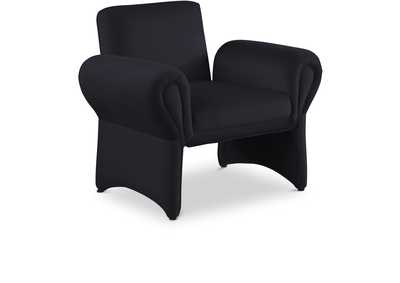 Image for Fleurette Black Velvet Accent Chair
