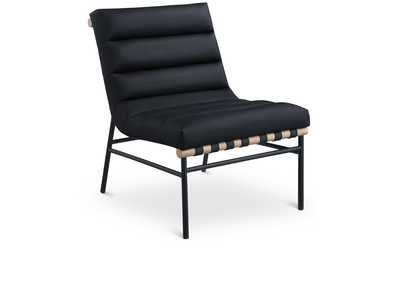 Image for Burke Black Faux Leather Accent Chair