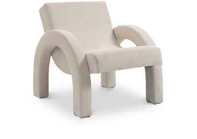 Image for Corduroy Cream Corduroy Fabric Accent Chair