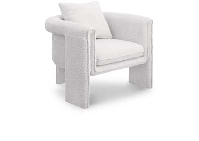 Image for Stylus Cream Boucle Fabric Accent Chair