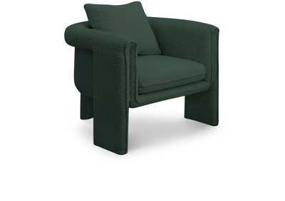 Image for Stylus Green Boucle Fabric Accent Chair