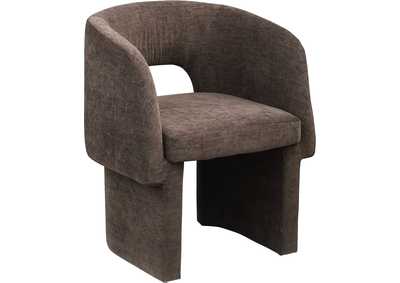 Image for Emmet Brown Chenille Fabric Dining Chair - Accent Chair