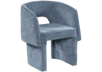 Image for Emmet Light Blue Chenille Fabric Dining Chair - Accent Chair