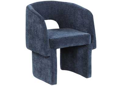 Image for Emmet Navy Chenille Fabric Dining Chair - Accent Chair