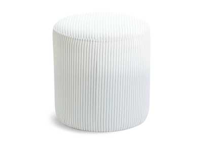Image for Roy Cream Microsuede Fabric Ottoman - Stool