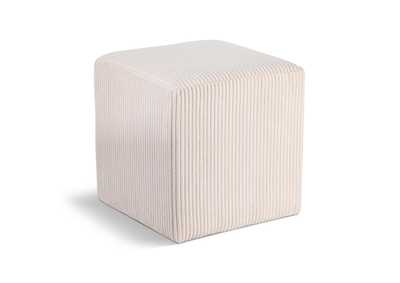 Image for Roy Beige Microsuede Fabric Ottoman - Stool