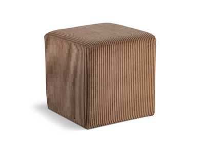 Image for Roy Brown Microsuede Fabric Ottoman - Stool