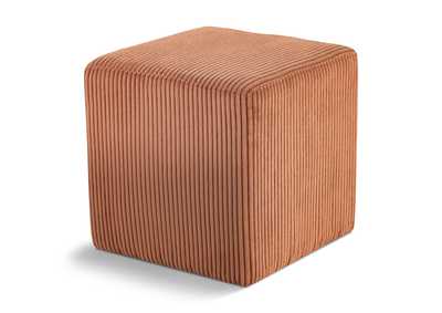 Image for Roy Cognac Microsuede Fabric Ottoman - Stool