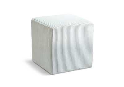 Image for Roy Cream Microsuede Fabric Ottoman - Stool