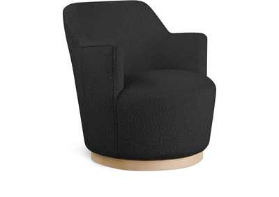 Image for Clarita Black Boucle Fabric Swivel Accent Chair