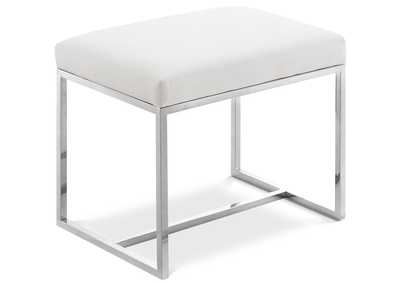 Image for Monroe Chrome Ottoman - Stool