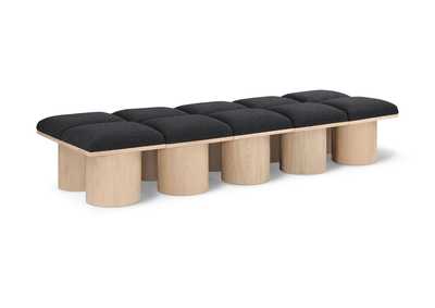 Image for Pavilion Black Boucle Fabric Bench