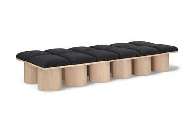 Image for Pavilion Black Boucle Fabric Bench