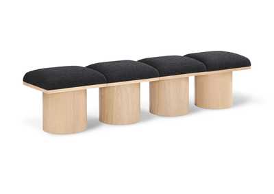 Image for Pavilion Black Boucle Fabric Bench