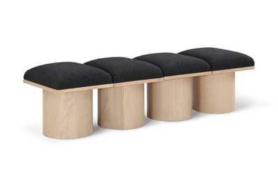 Image for Pavilion Black Boucle Fabric Bench