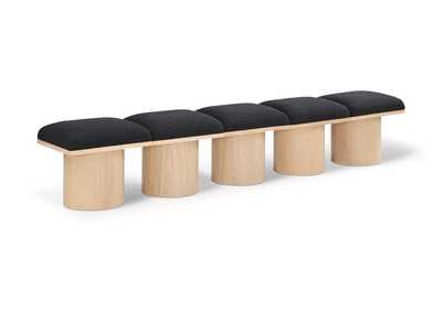 Image for Pavilion Black Boucle Fabric Bench
