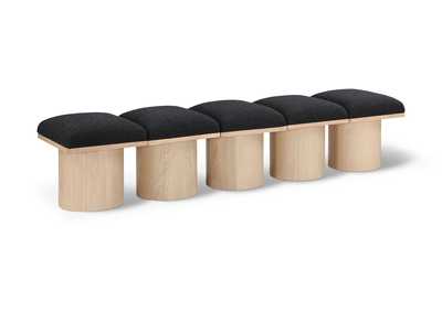 Image for Pavilion Black Boucle Fabric Bench