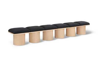 Image for Pavilion Black Boucle Fabric Bench