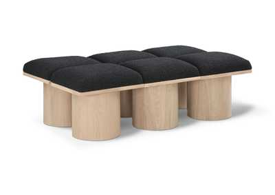 Image for Pavilion Black Boucle Fabric Bench
