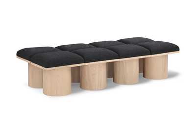 Image for Pavilion Black Boucle Fabric Bench