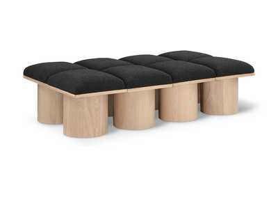 Image for Pavilion Black Boucle Fabric Bench
