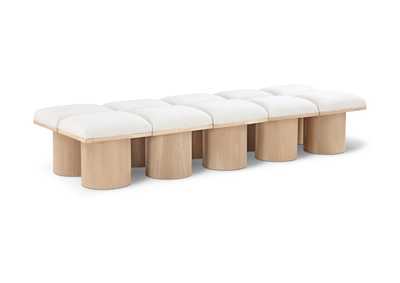 Image for Pavilion Cream Boucle Fabric Bench