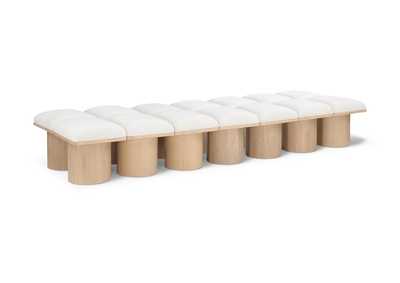 Image for Pavilion Cream Boucle Fabric Bench