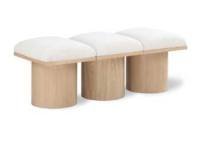 Image for Pavilion Cream Boucle Fabric Bench