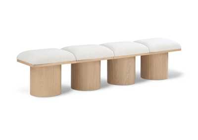 Image for Pavilion Cream Boucle Fabric Bench