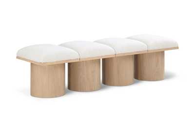 Image for Pavilion Cream Boucle Fabric Bench