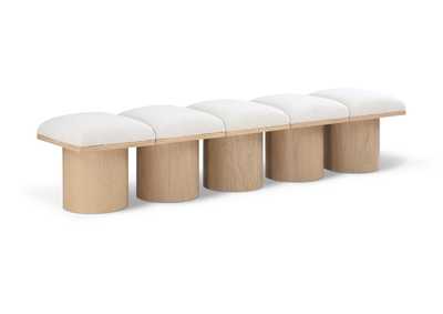 Image for Pavilion Cream Boucle Fabric Bench