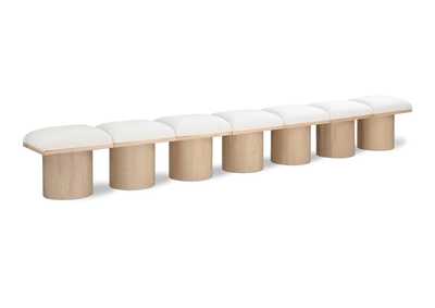 Image for Pavilion Cream Boucle Fabric Bench