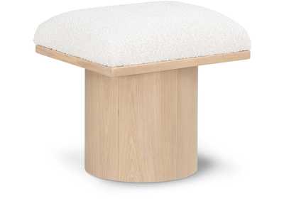 Image for Pavilion Cream Boucle Fabric Bench - Stool