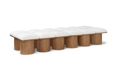 Image for Pavilion Cream Boucle Fabric Bench